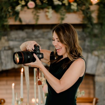Asheville NC photographer with her camera